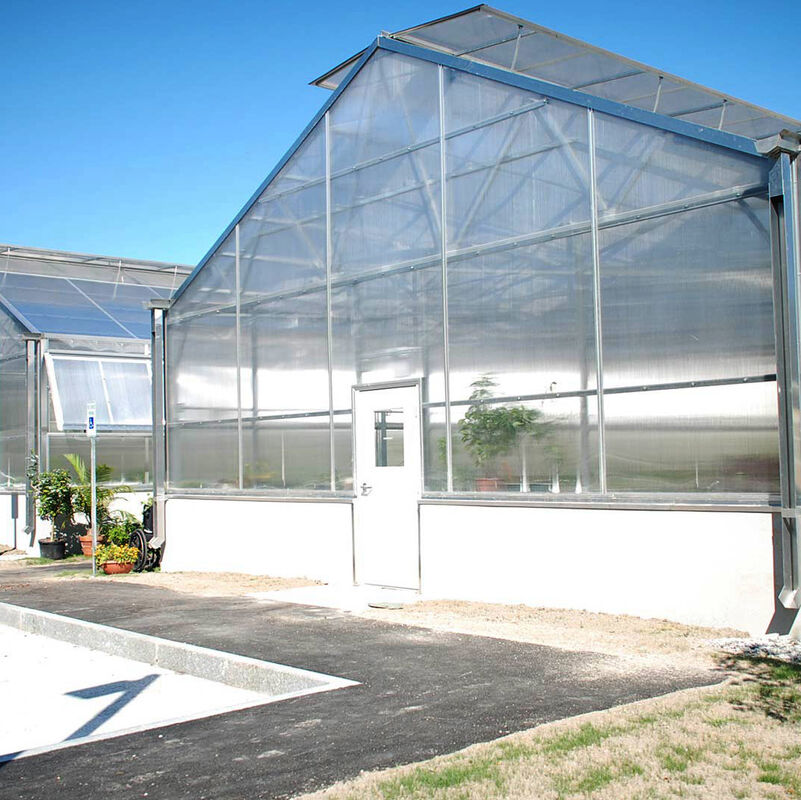 多用性 シングルスペン 多壁ポリカーボネート温室 野菜 苗木 花 庭園 農業